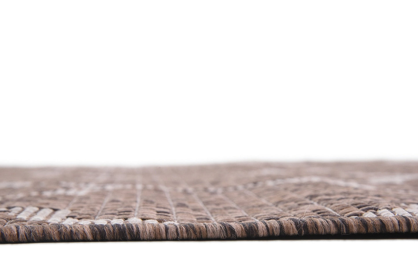 Unique Loom Outdoor Trellis Collection Area Rug (4' 1" x 6' 1" Rectangle, Brown/ Ivory)