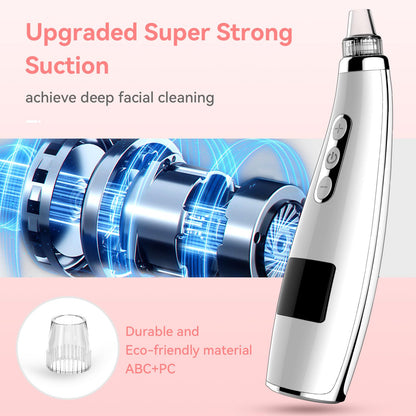 Blackhead Remover Pore Vacuum Upgraded Facial Pore Cleaner Electric Comedone Whitehead Extractor Tool-USB Rechargeable Blackhead Vacuum Kit for Women & Men