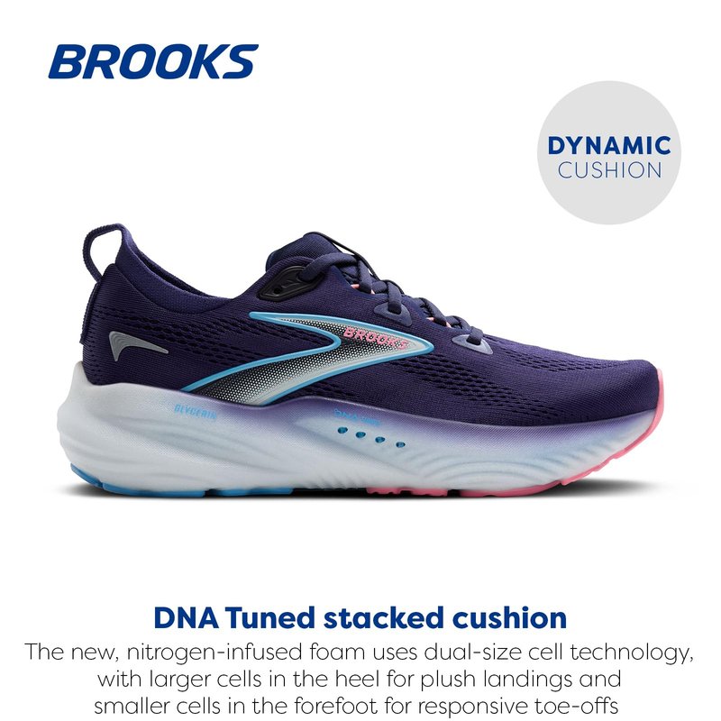 Brooks Women’s Glycerin 22 Neutral Running Shoe - Blue Ribbon/Peacoat/Dianthus - 11 Wide