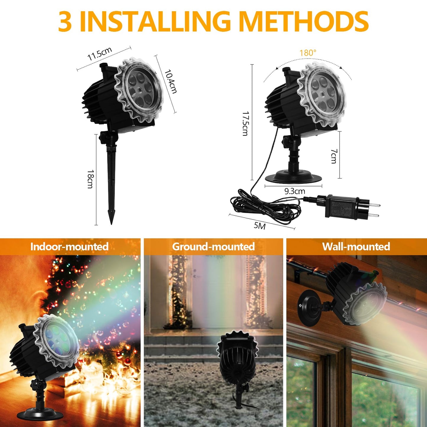 Segotendy Halloween Projector Lights Outdoor, 8 Images Mode with 96 Cartoons,Waterproof Holiday Projector with Remote Control Timer for Valentine Decorations Easter Christmas Halloween Birthday Party