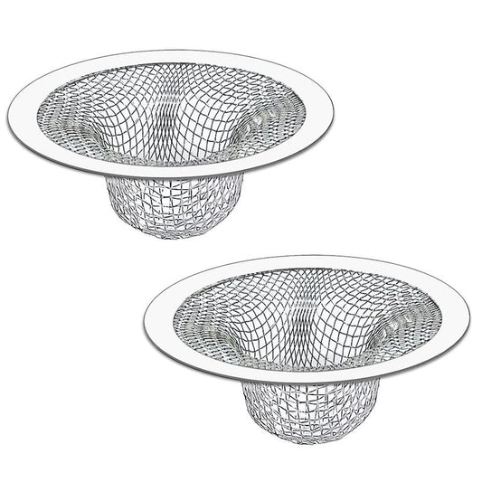 Seatery 2PCS Tub Drain Hair Catcher - 2.75 inch Shower Drain Mesh Strainer, Stainless Steel Shower Bathtub Drain Cover, Bathroom Sink Strainer Filter Basket for Bathroom Sink, Wash Basin Floor Drain