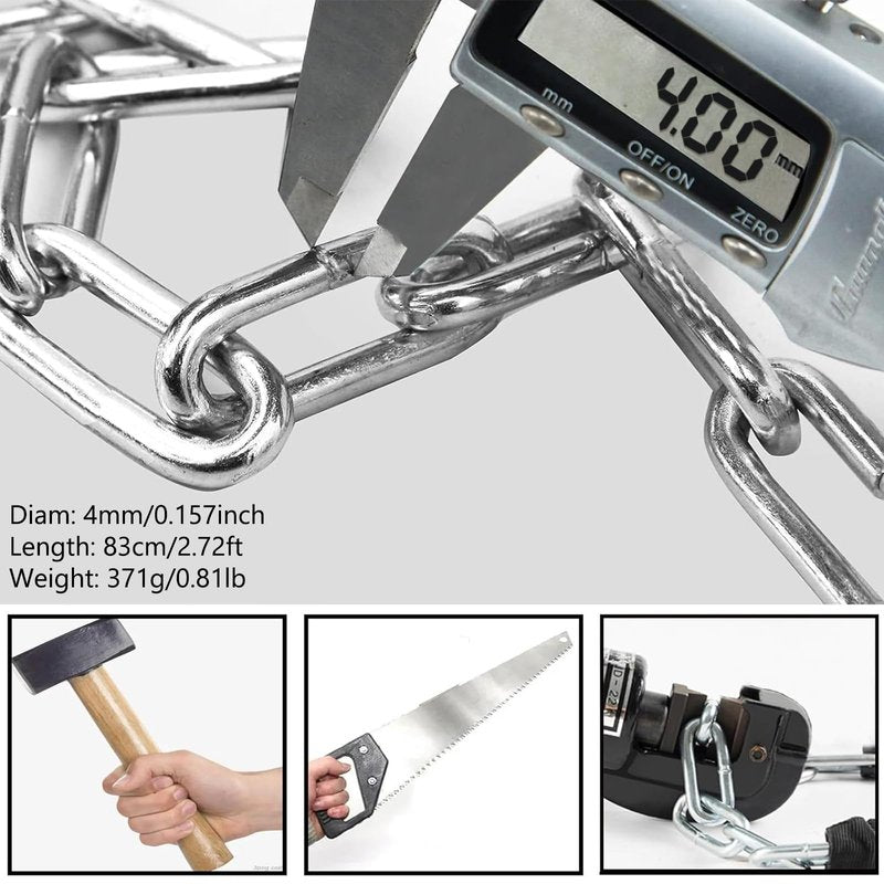 Bike Lock with Numbers and high Security Level, Bike Chain Lock, Bicycle Locks, 5 Digit Combination Lock for Bike, Bicycle, Scooter, Motorcycle, Door, Gate, Fence