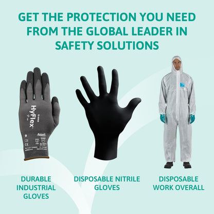 Ansell AlphaTec 37-675, Chemical Resistant Nitrile Gloves, Versatile Waterproof Work Gloves, Food Gloves & Cleaning Gloves with Superior Grip, Latex Free Gloves, Green Nitrile Gloves 2XLarge, 12 Pairs