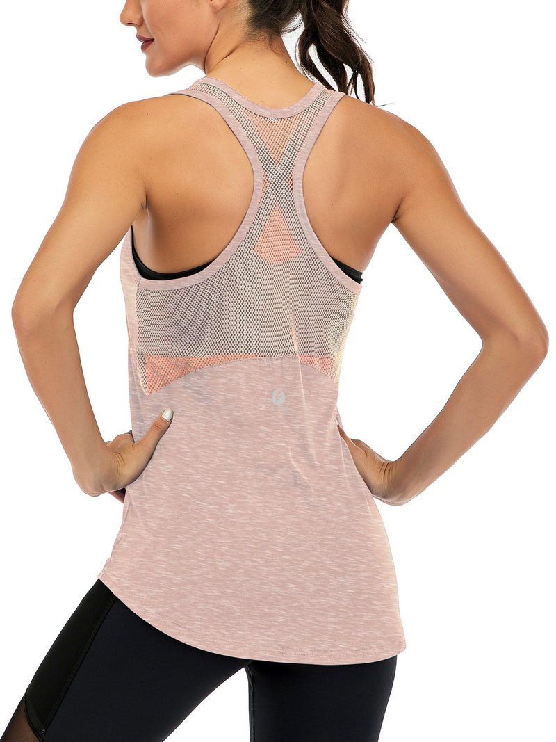 ICTIVE Workout Tank Tops for Women Sleeveless Yoga Shirts for Women Mesh Racerback Muscle Tank Tops