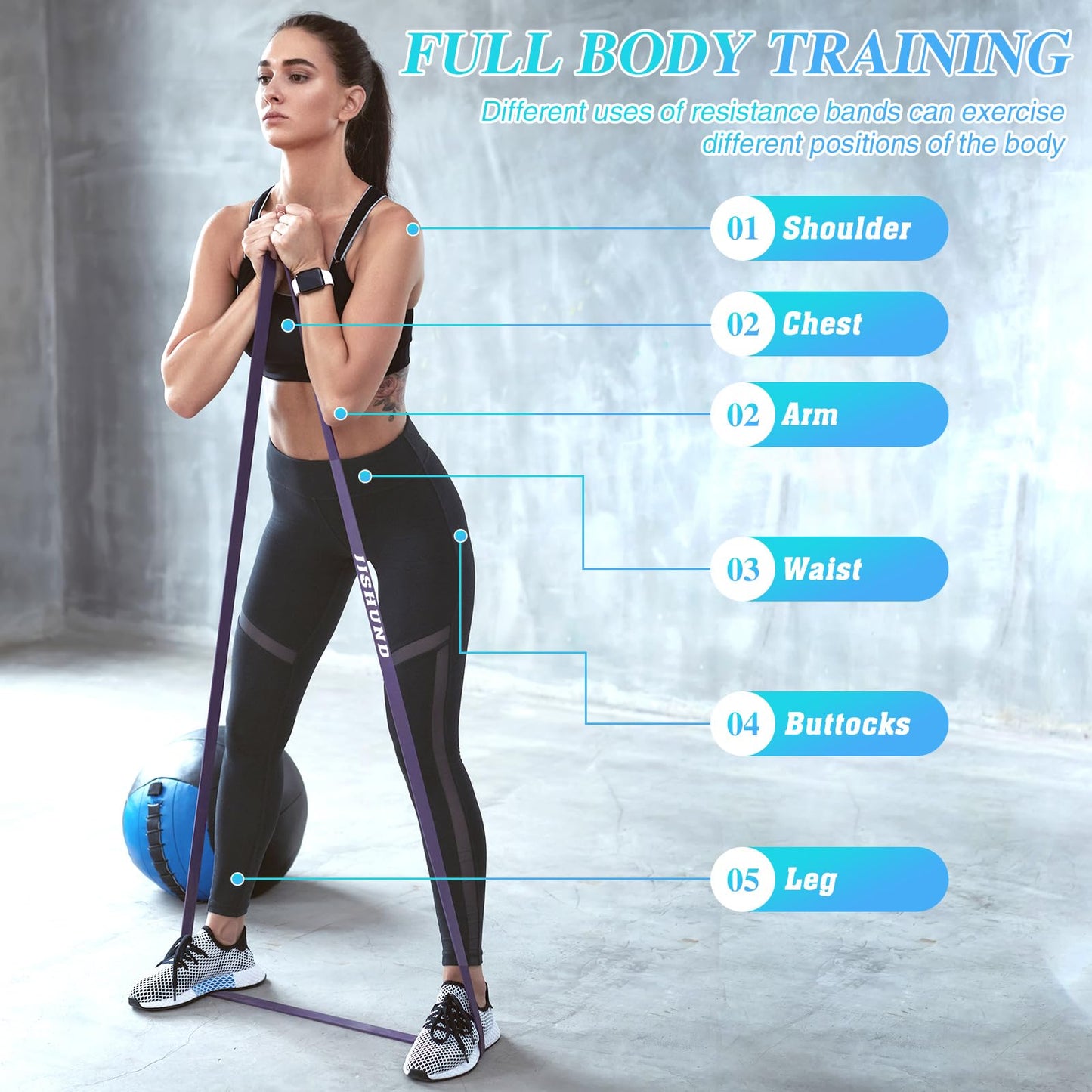 Resistance Bands Set, 4 Levels Exercise Bands Pull Up Bands for Men Women, Pull Up Assistance Bands for Strength Training, Pilates, Yoga, Muscle Toning, Body Stretching