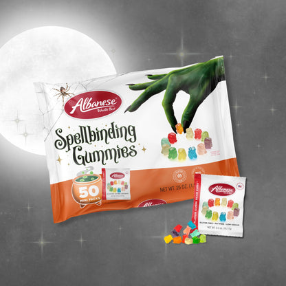 Albanese World's Best, Halloween 12 Flavor Gummi Bear Cubs®, 50-0.5oz Trick or Treat Bags of Halloween Candy
