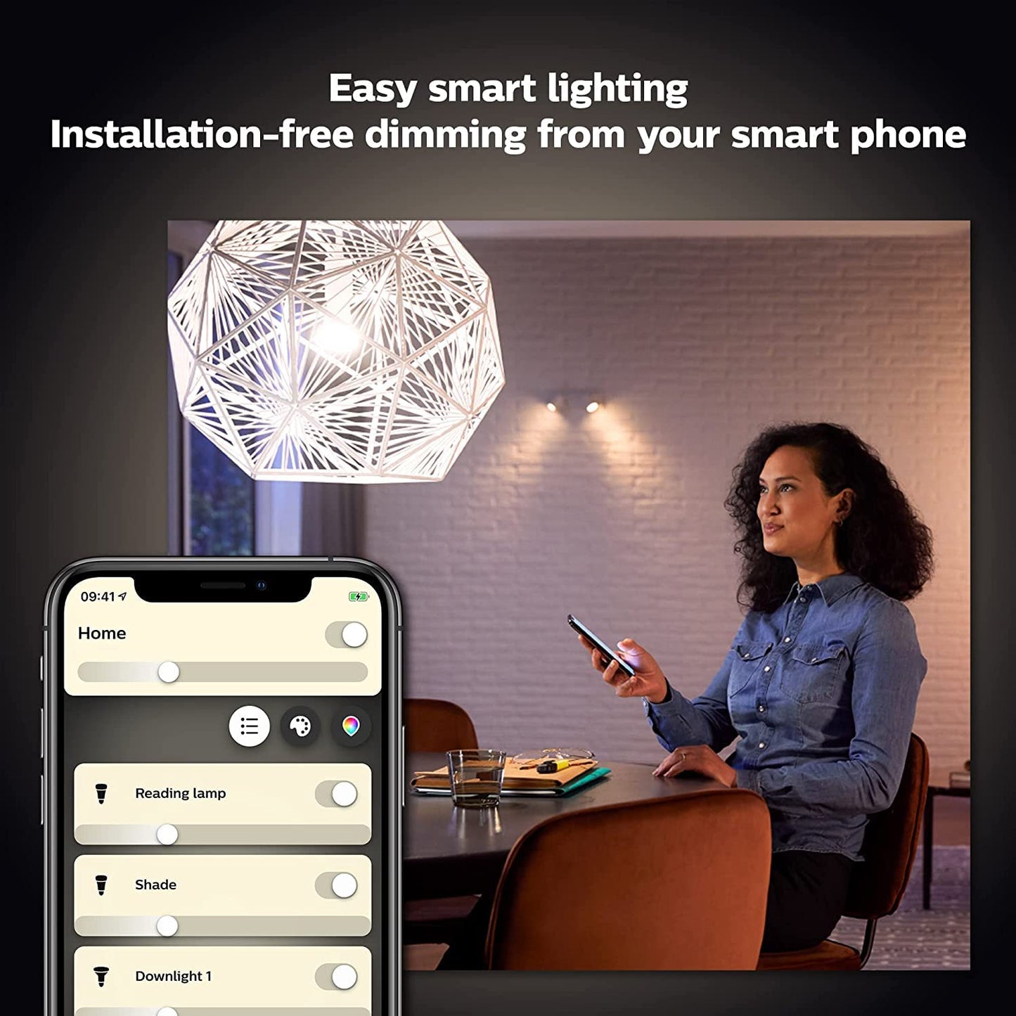 Philips Hue White Smart Light Bulb Twin Pack LED [B22 Bayonet Cap] - 1100 Lumens (75W Equivalent). Works with Alexa, Google Assistant and Apple Homekit. for Home Indoor Lighting, Livingroom, Bedroom.