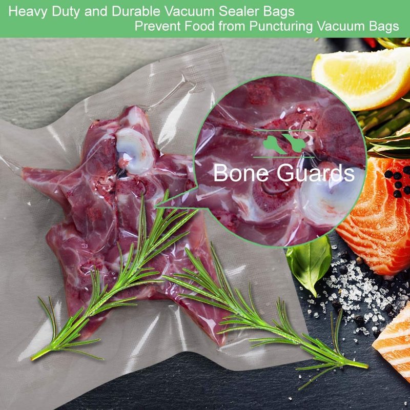 KitVacPak 100 Large Gallon 4mil 11.5" x 18.5" Thick Vacuum Sealer Bags with Commercial Grade, BPA Free, Heavy Duty.Vacuum Sealer Freezer Bags Compatible with Any Sealer Machine