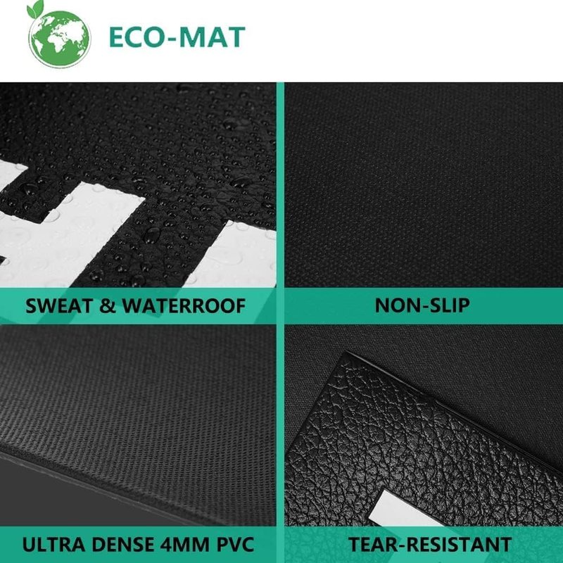 Bike Mat for Peloton & Wahoo Kickr - Durable PVC Indoor Trainer Mat | 30x60in & 30x72in Options