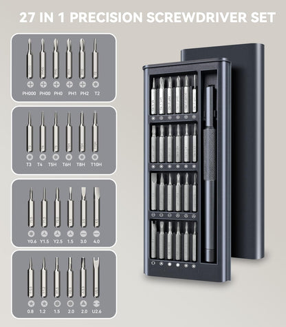 efekol Small Precision Screwdriver Set - Electronics Repair Tiny Tool Kit [Super Durable],for Ring Doorbell, Laptop, Switch, PS5, Xbox, Macbook, iPhone, Watch, Glasses,Fathers Day Dad Gifts for Men