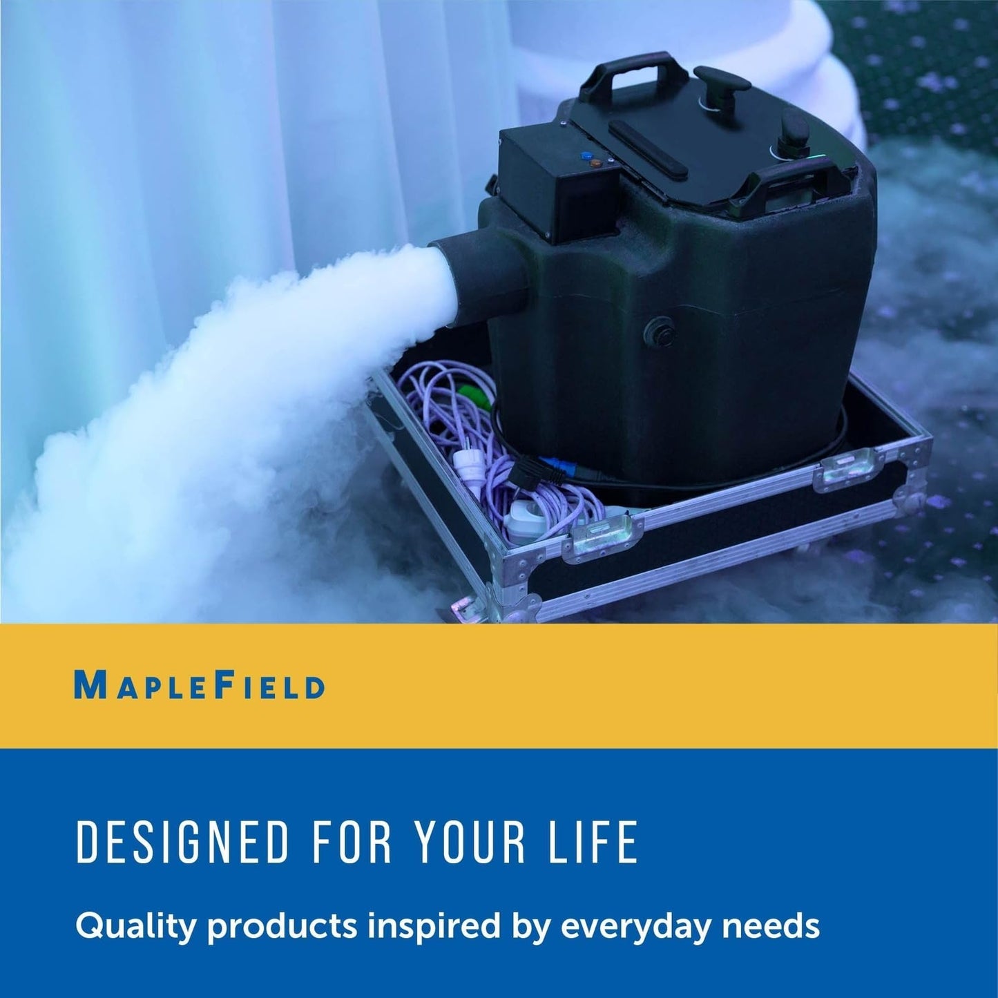 Maplefield Fog Juice High Density - 32 Oz Water Based Fogger Fluid - Long Lasting Smoke Machine Fog & Dry Ice for Smoke Effects - Compatible with 700+ Watt Machines