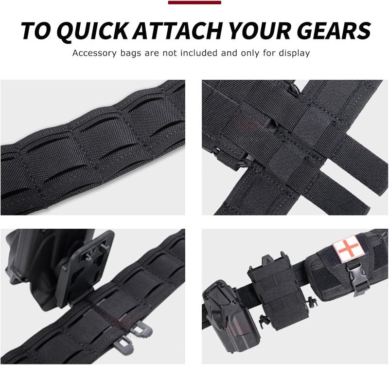 Tactical Battle Belt - Quick-Release Rigger for Men | Durable Anti-Slip Nylon Design