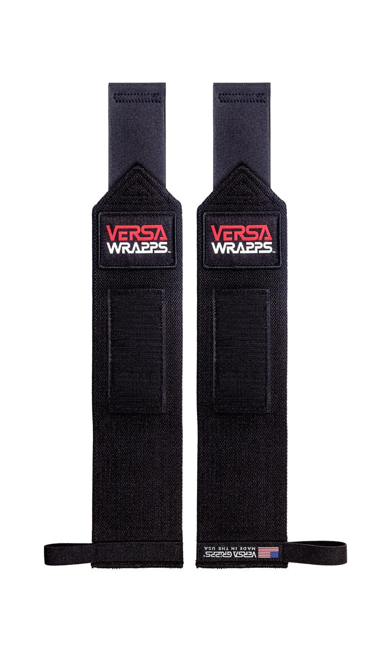 Versa Wrapps for Powerlifters, Bodybuilders, and All Athletes, Complement to Our Lifting Grips, Made in the USA, Black, 12"