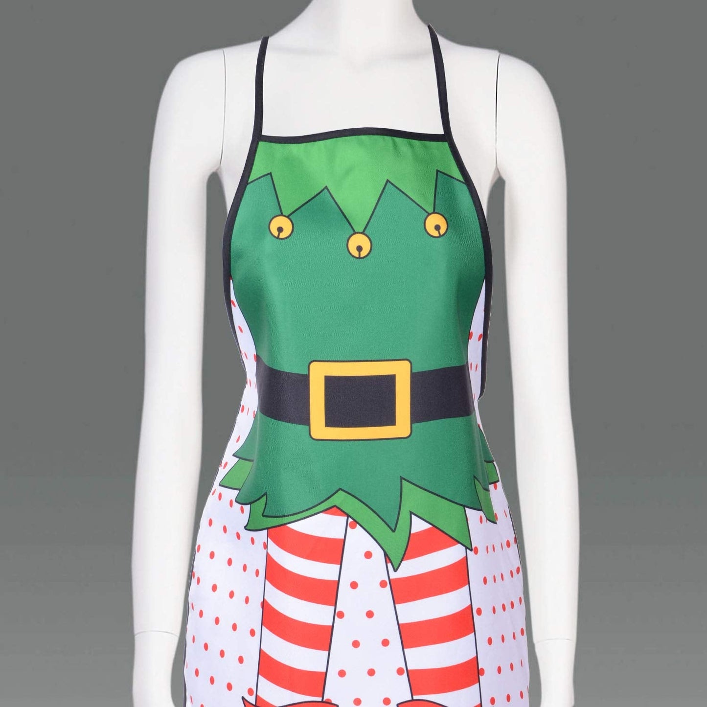 DearHouse 2 Pack Christmas Elf Apron, Cute Adjustable Kitchen Chef Bib BBQ Cooking Funny Flirty Aprons for Adult，Holiday Kitchen Apron Funny Creative Thanksgiving