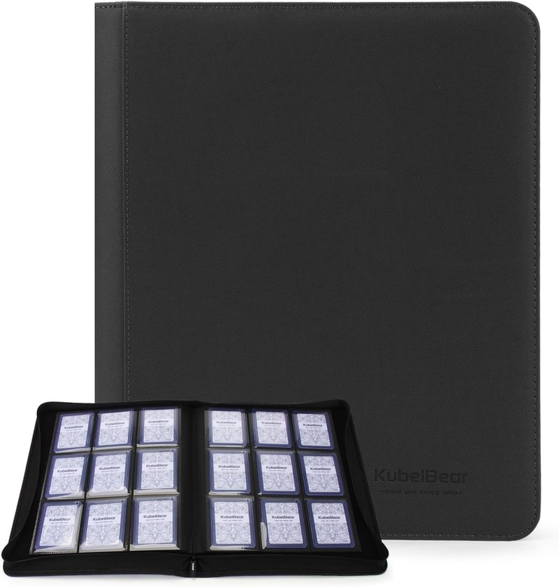 Toploader Binder - 360 Capacity Zippered Trading Card Holder | Acid-Free, Durable Storage for MTG & Sports Cards - Black Dots