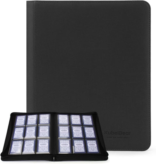 Toploader Binder - 360 Capacity Zippered Trading Card Holder | Acid-Free, Durable Storage for MTG & Sports Cards - Black Dots