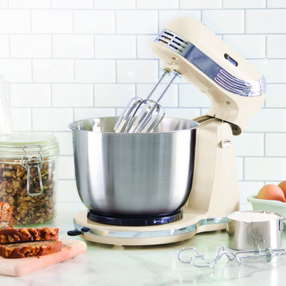 Dash Stand Mixer (Electric Mixer for Everyday Use): 6 Speed Stand Mixer with 3 Quart Stainless Steel Mixing Bowl, Dough Hooks & Mixer Beaters for Dressings, Frosting, Meringues & More - Pink