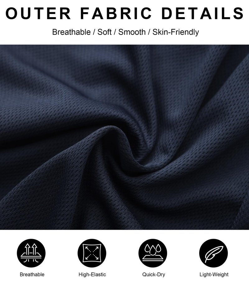 Kinglaman 4 Pack Mens 2 in 1 Running Workout Shorts with Liner, Gym Athletic Quick Dry Sport Shorts with Pockets 2 Black 1 Blue 1 Gray X-Large