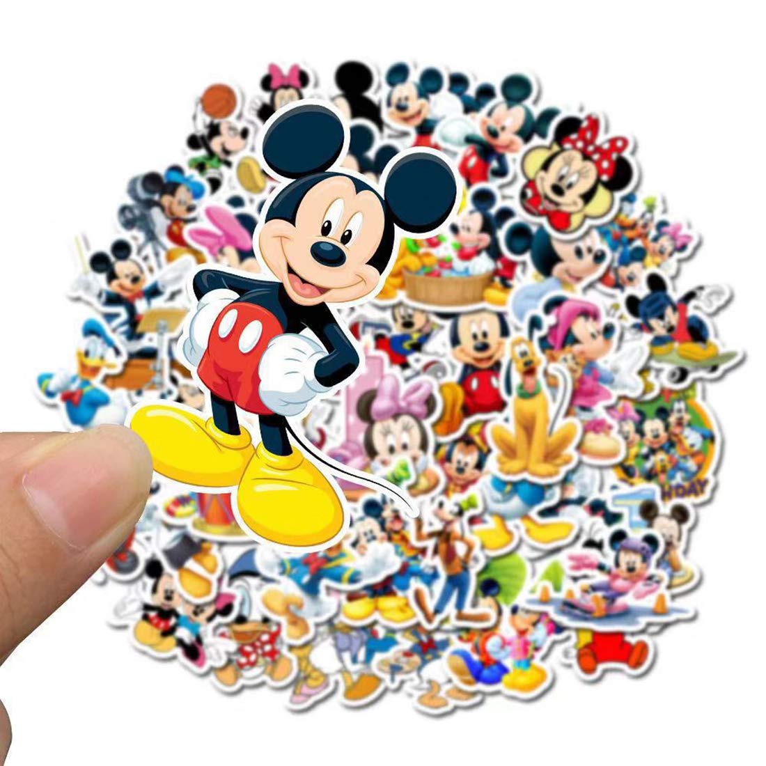 50Pcs Hot Disney Mickey Mouse Stickers for Water Bottle Cup Laptop Guitar Car Motorcycle Bike Skateboard Luggage Box Vinyl Waterproof Graffiti Patches JHSL