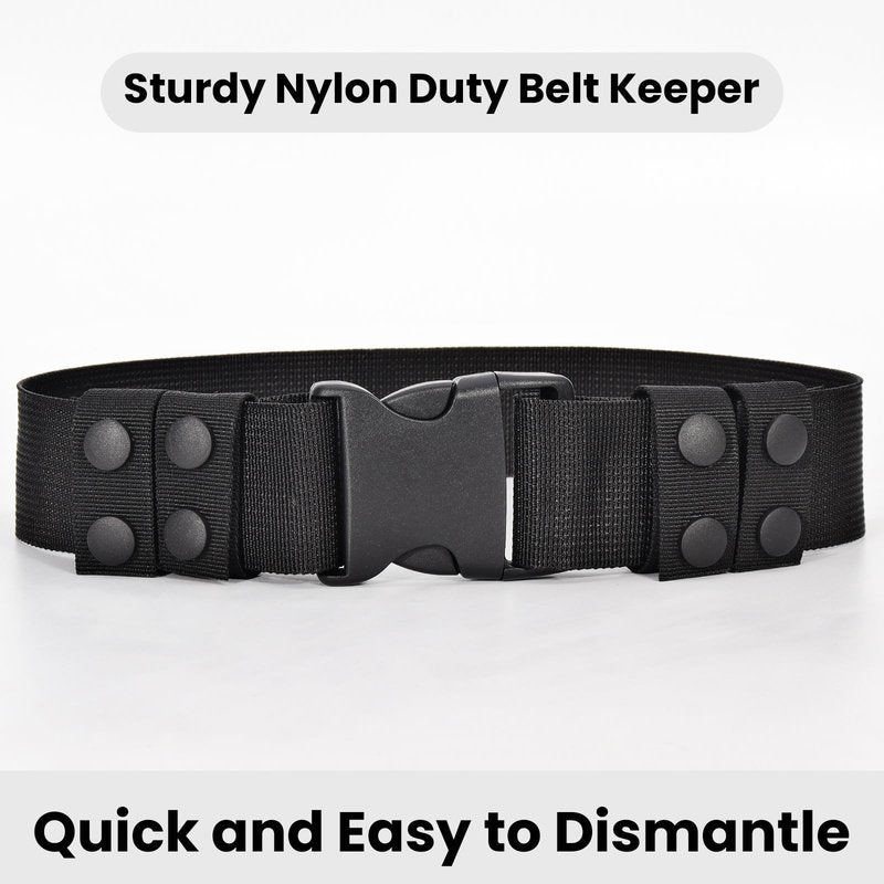6 PCS Duty Belt Keepers, Tactical Gear Accessories, Nylon Double Snaps for 2"-2.25" Belts Fixing Police Belt Accessories, Belt Keepers for Police Officers, Firefighters, Prison Guards