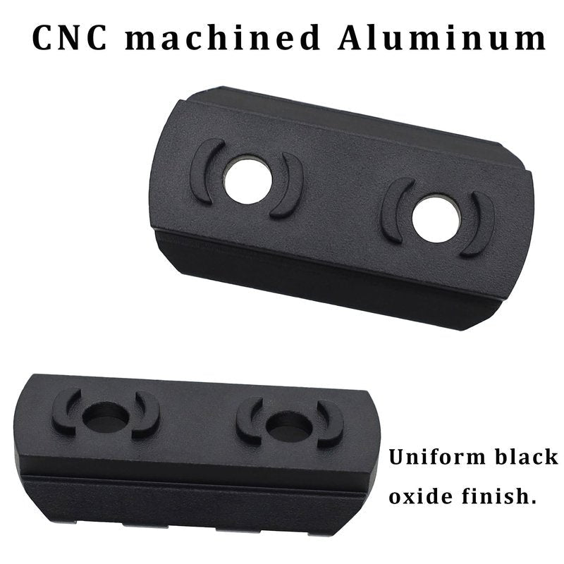 Ficero Mlok Picatinny Rail Aluminum Section Accessory, 3 Slots (2 Pack)