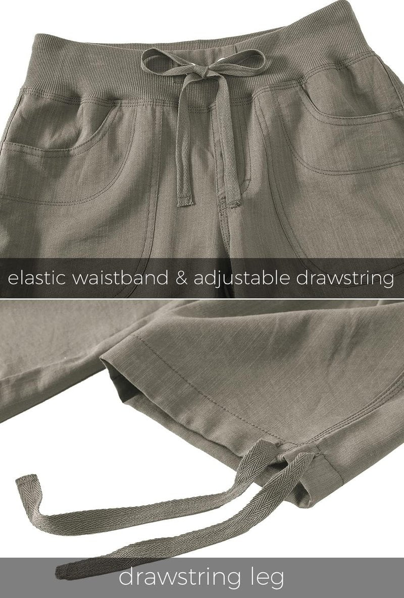Womens Capris with Pockets - Lightweight Casual Cargo Pants for Hiking | Loose Fit, Dressy Style
