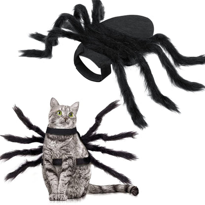 Halloween Spider Costume for Dog Cat, Halloween Pet Costume Halloween Decorations, Spider Decor Halloween Party Supply, Spider Cosplay Costumes with Adjustable Velcro for Small Medium Dogs and Cats