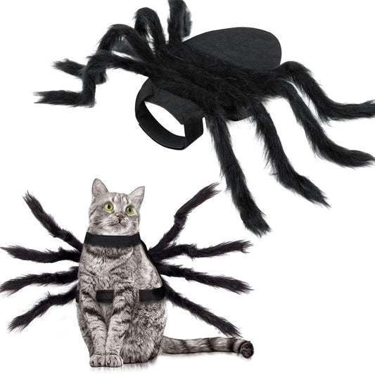 Halloween Spider Costume for Dog Cat, Halloween Pet Costume Halloween Decorations, Spider Decor Halloween Party Supply, Spider Cosplay Costumes with Adjustable Velcro for Small Medium Dogs and Cats