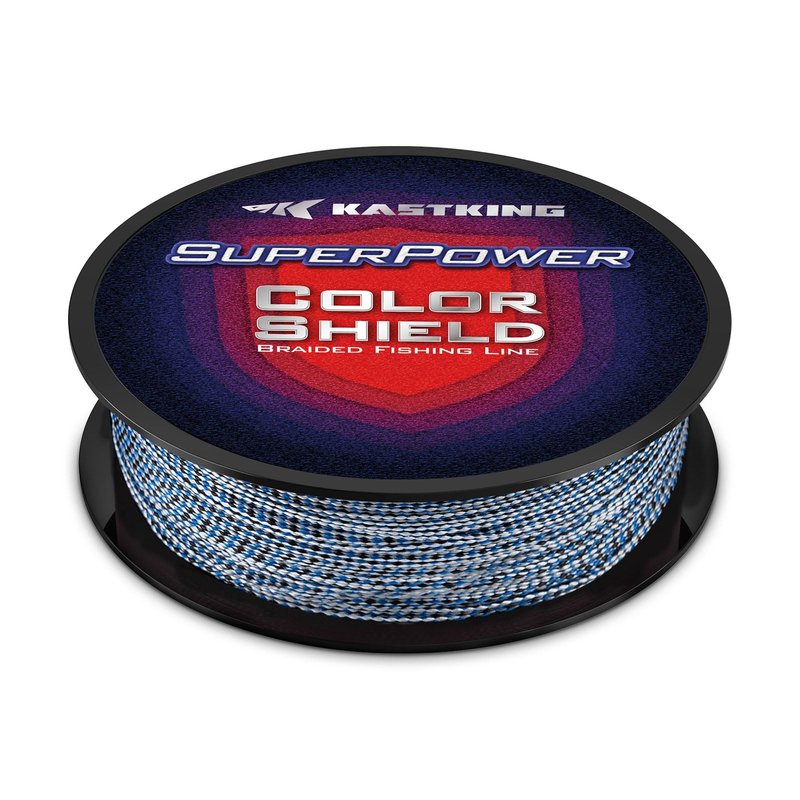 KastKing Superpower ColorShield Braided Fishing Line, Blue Smoke, 50LB, 500Yards, X4