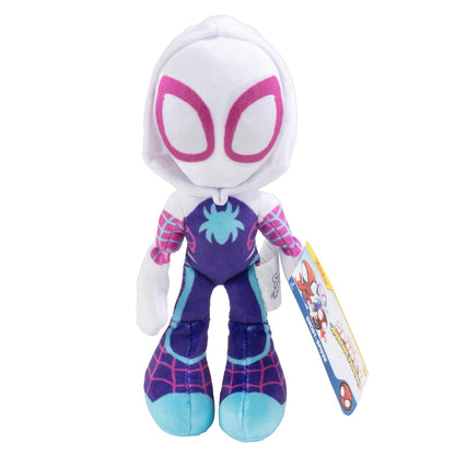 Marvel Spidey and His Amazing Friends 8" Gwen Stacy Ghost Spider Plush - Spider-Man Stuffed Animal Toy Figure - Officially Licensed - Spider-Verse Gift for Kids, Boys, Girls - 8 Inches