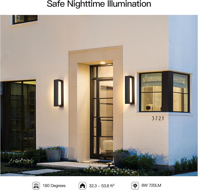 Outdoor Wall Light Fixtures Wired, Modern 21" Wall Sconce, Large Outdoor Sconce Lights, Waterproof Front Porch Lights Garage Wall Mount Lamp 3000K Lighting for House Outside Patio Doorway Hallway