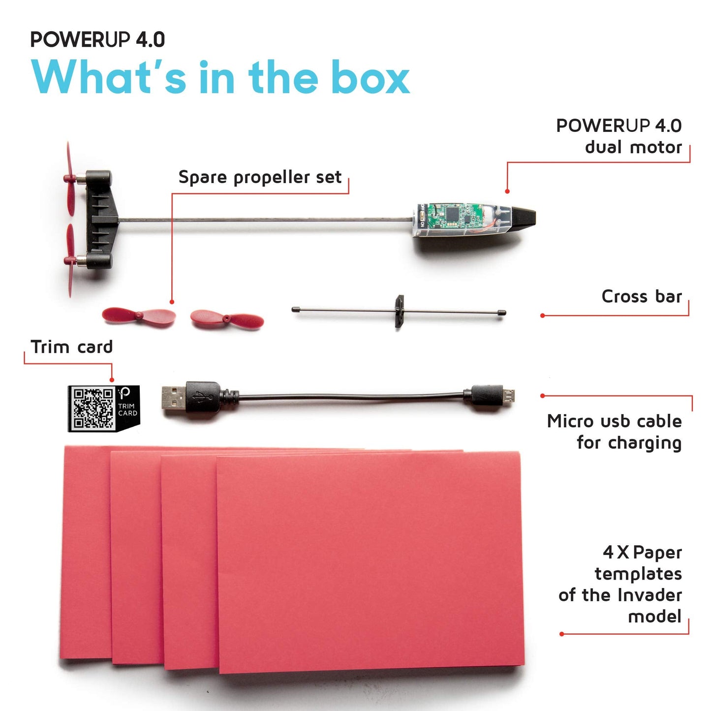 POWERUP 4.0 The Next-Generation Smartphone Controlled Paper Airplane Kit, RC Controlled. Simple to Fly with Autopilot & Gyro Stabilizer.