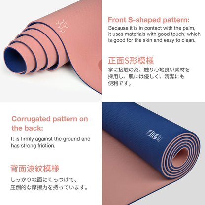 Gruper Yoga Mat Non Slip Thick 1/3'', Eco Friendly Fitness Exercise Mat with Carrying Strap,Pro Yoga Mats for Women,Workout Mats for Home, Pilates and Floor Exercises