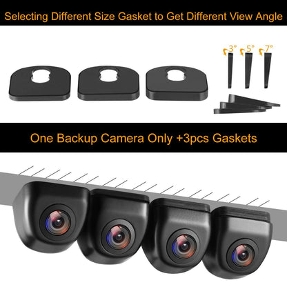 NATIKA Backup/Front View Camera,IP69K Waterproof Great Night Vision HD and Super Wide Angle Metal OEM Style Reverse Rear View Backup Camera for Cars Pickup Trucks SUVs RVs Vans (Black)
