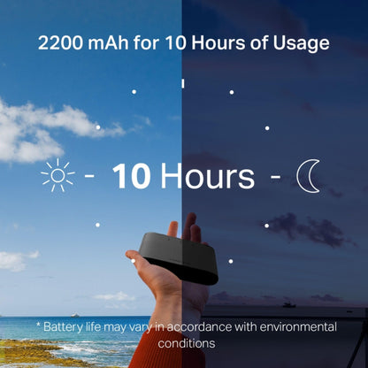 MERCUSYS MT110 Mifi with Free SIM card, 4G router, Travel Mobile Wifi Hotspot, Connects Up to 10 Devices, Rechargeable 2200mAh Battery for 10 hours, Portable Router with Sim Slot, Easy Management