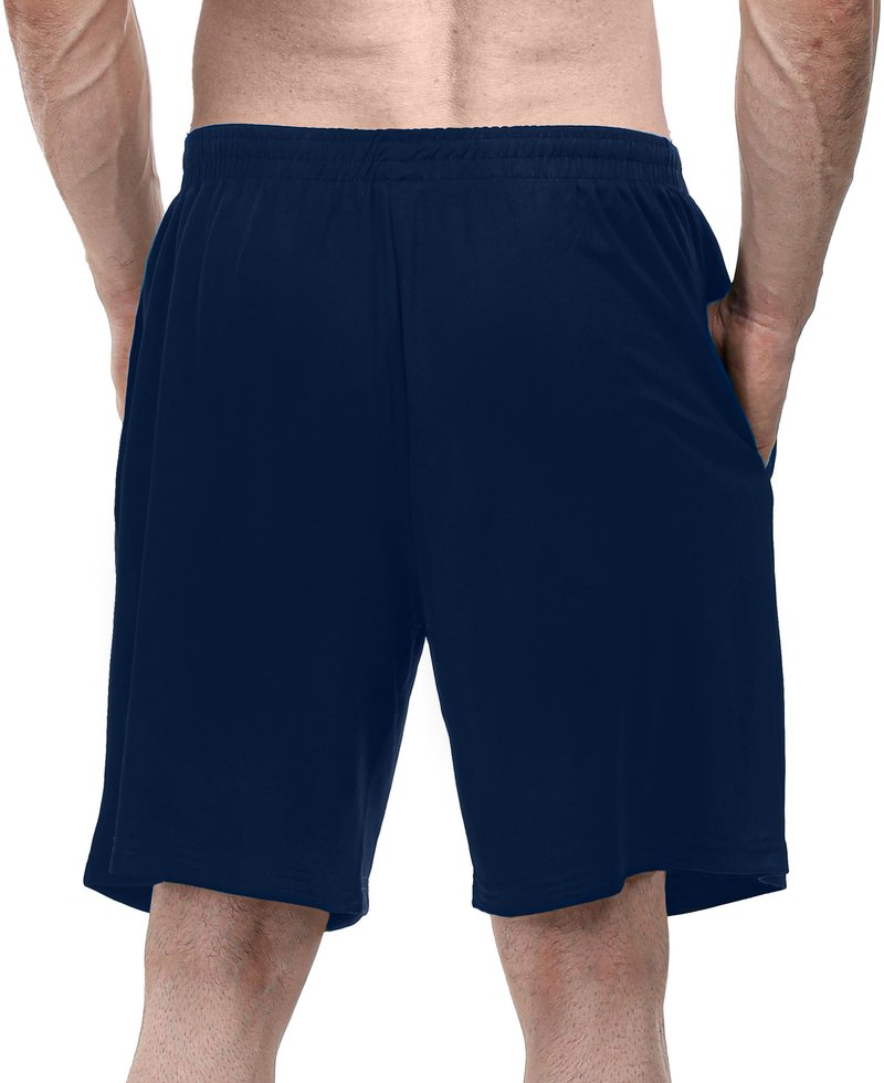 NY Threads 5 Pack Men's Athletic Shorts Quick Dry Loose-Fit Lightweight Running Workout Gym Shorts with Pockets, Large, Black/Black/Navy/Dark Grey/Medium Grey