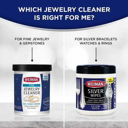 Weiman Fine Cleaner Liquid with Cleaning Brush – Restores Shine & Brilliance to Gold, Platinum, Precious Gemstones & Diamond Jewelry, 6 Oz, Multi, 177 ml (Pack of 1)