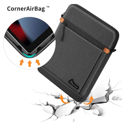SIMTOP Tablet Sleeve Bag 12.9 Inch, iPad Pro (2018-2023),ipad carrying case with Shoulder Strap, ipad accessories Briefcase messenger bags Waterproof Microsoft Surface Go,Dark Grey
