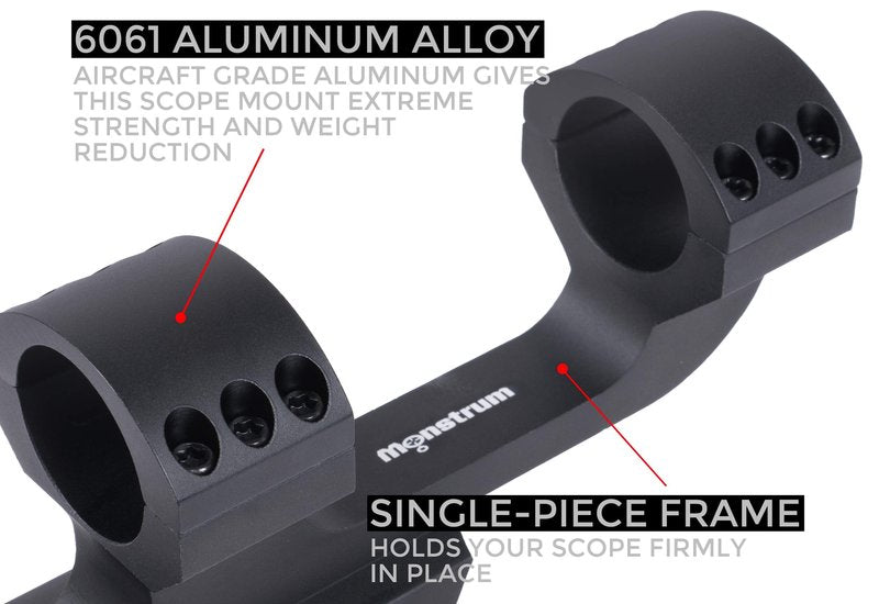 Monstrum Offset Cantilever Dual Ring Scope Mount | 1 inch Diameter