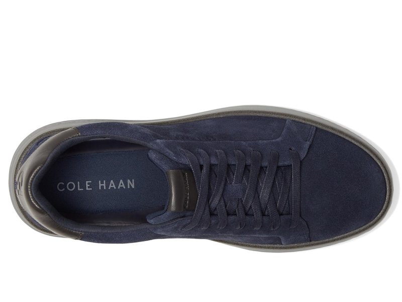Cole Haan Men's Grandpro Court Skyweave Sneaker, Midnight Moon Suede/Raven, 13-W US