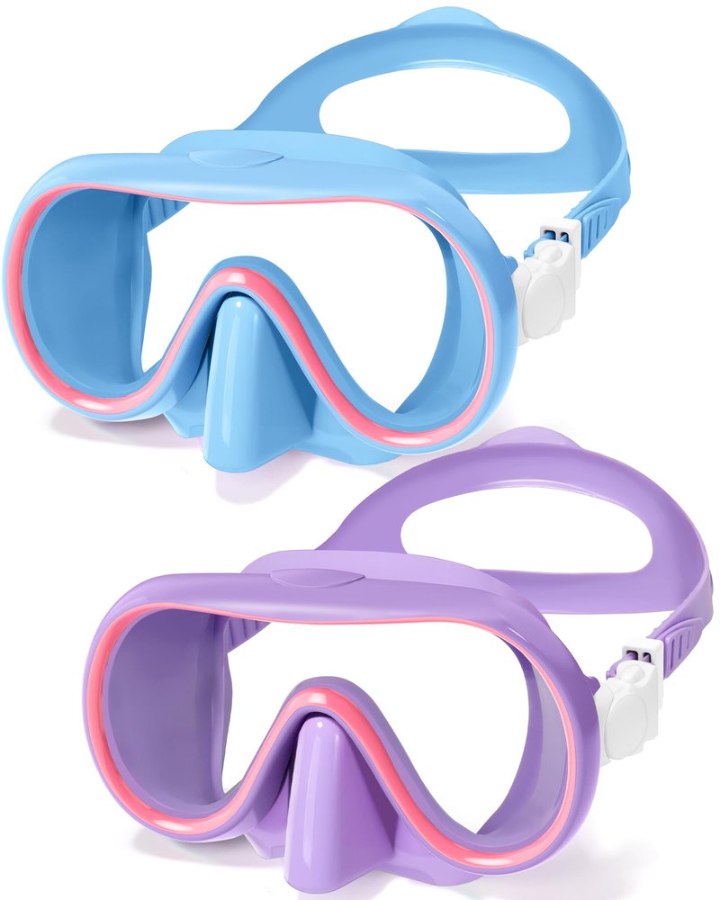 Seago Kids Swim Goggles with Nose Cover for Girls Boys Youth, 2 Pack Clear Vision Swimming Goggles Swim Mask Pool Goggles No Leaking Tempered Glasses for Kids 6-14 4-7 8-14 3-5 8-12 3-6