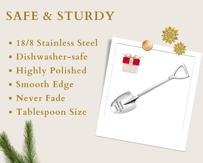Gifts for Dad, Fathers Day Gifts from Daughter, Ice Cream Shovel for Christmas Gifts for Dad, Gifts for Men Funny Engraved Stainless Steel Spoon Shovel, Fathers Birthday Gifts