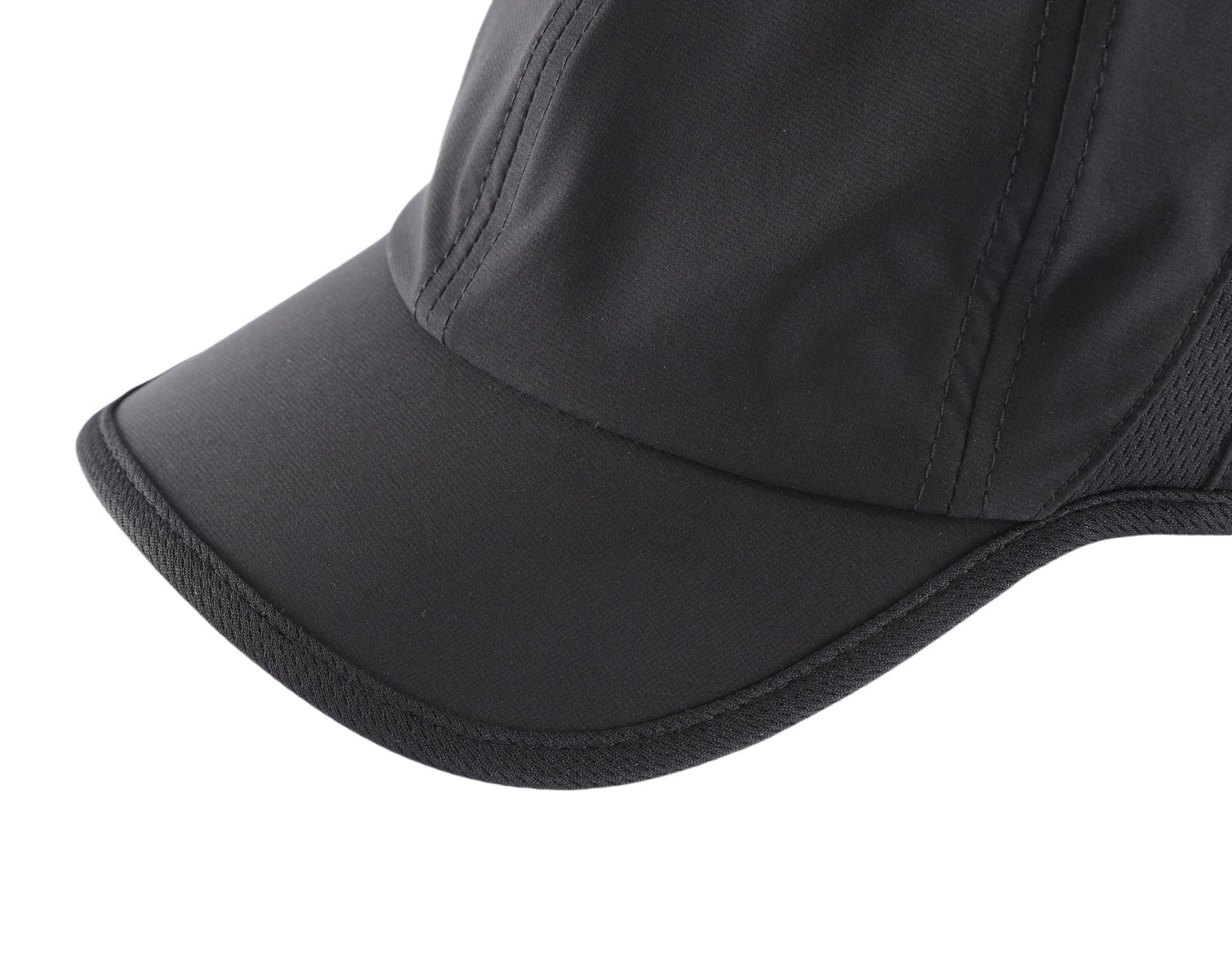 Connectyle Men's Performance Baseball Cap for Running & Golf UV Sun Protection Quick Dry Fit Hat Adjustable Sport Cap Black