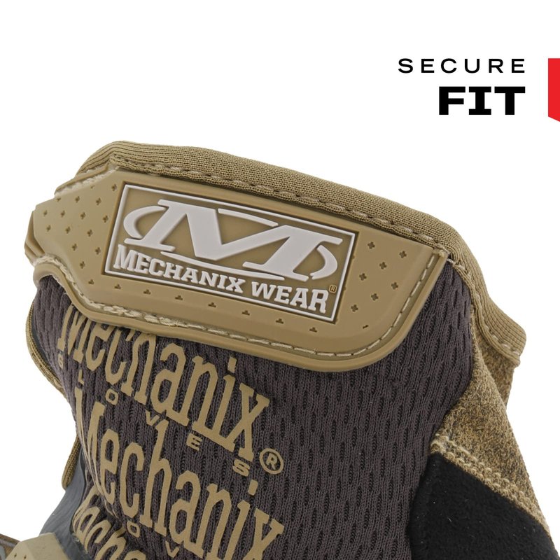 Mechanix Wear: M-Pact Work Gloves with Secure Fit, Work Gloves with Impact Protection and Vibration Absorption, Safety Gloves for Men (Brown, Medium)