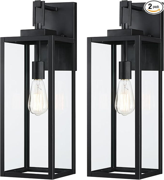 2 Pack 22" Large Size Outdoor Wall Sconce,22 Inch Outdoor Wall Lantern Light for Garage Porch Light Extra Large Exterior Light Fixture for Porch Patio
