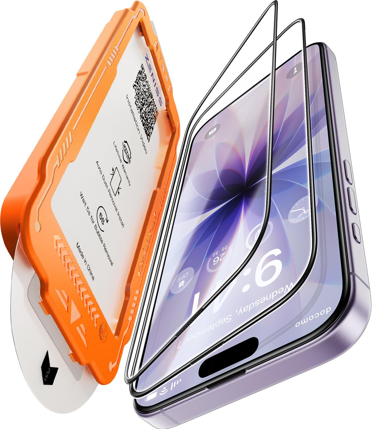 NeverBreak 9H+ Hardness for iPhone 17 Pro Max Screen Protector 12FT Military Grade Protection (Scratch, Shatter, Drop Resistance) Tempered Glass Full Edge Coverage 6.9", 2 Pack with De-Bubble Card