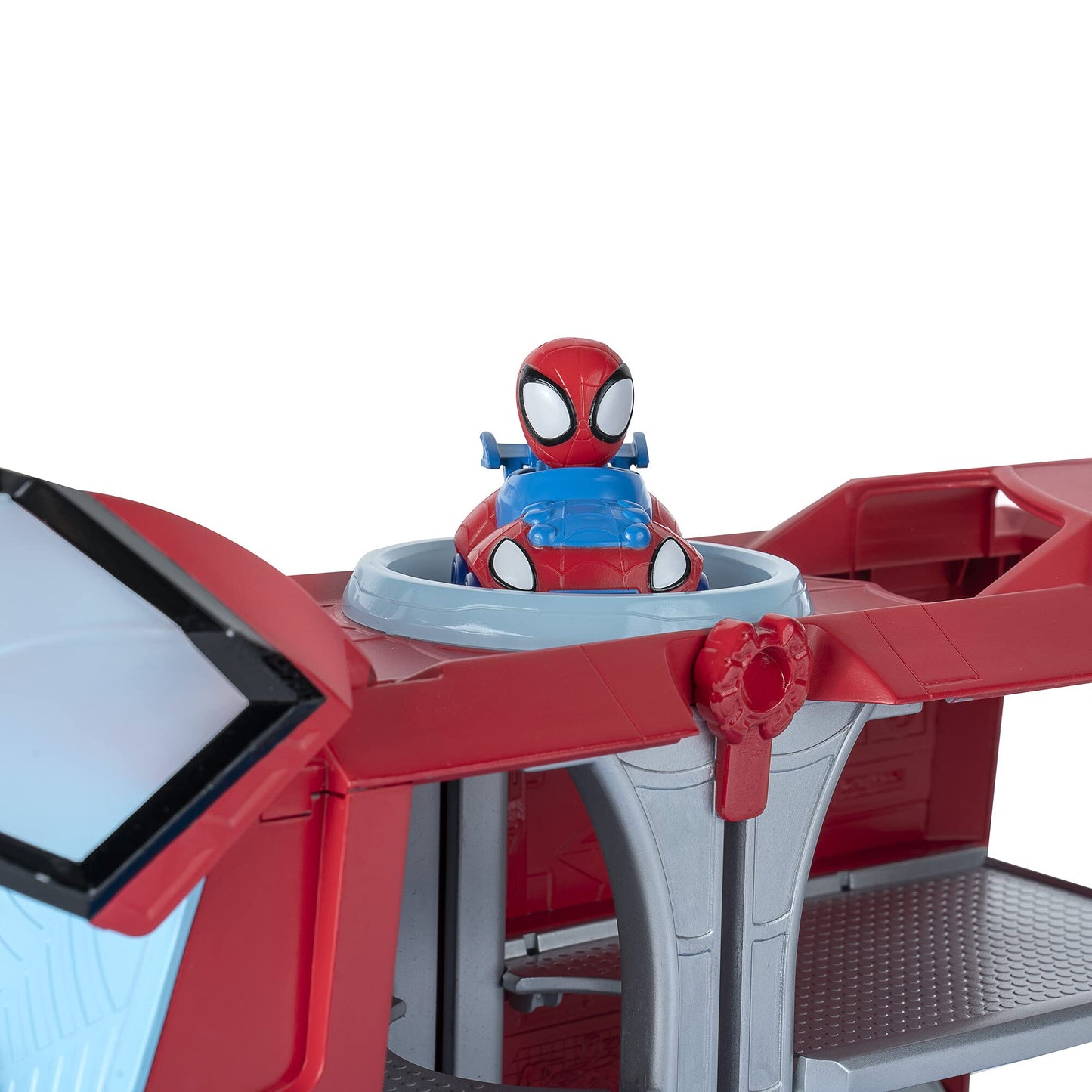 Marvel Spidey and his Amazing Friends Web Transporter Feature Vehicle, Lights & Sounds - Includes 3 Amazing Mini Vehicles, Unisex