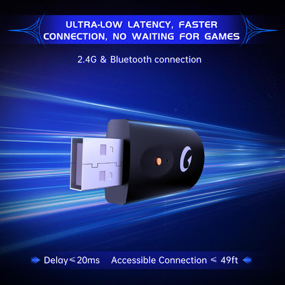 Gvyugke Gaming Headset Wireless 2.4GHz for PS5, PS4 Fortnite/Call of Duty/FPS Gamers, PC, Switch, Bluetooth 5.3 Gaming Headphones with ENC Microphone, Surround Sound, 40+H Battery (Black)