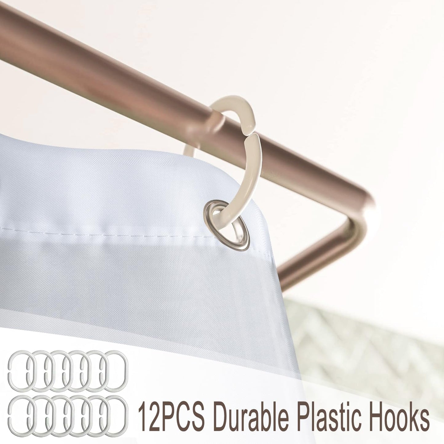 Halloween Hallothanksmas Gnome Shower Curtains for Bathroom, Waterproof Fall Autumn Thanksgiving Christmas Shower Curtain Set with 12 Hooks, 72x72