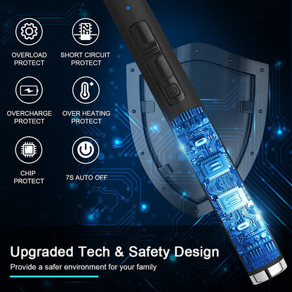 ARECTECH Rechargeable Electric Candle Lighter Arc Plasma Windproof Lighter for Candle Kitchen Birthday Gift for Mom Men Wife with Type-C Cable Black